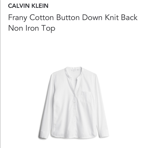 calvin klein frany cotton button down 